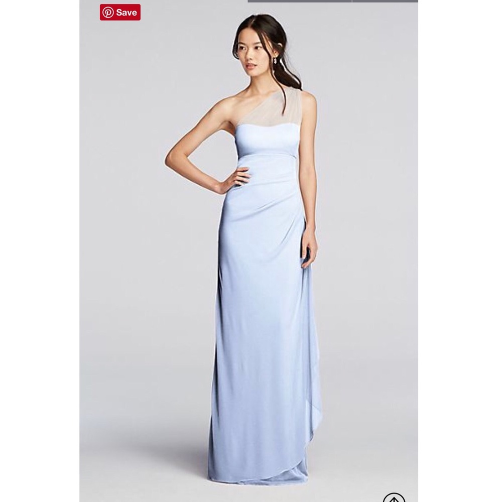 Ice Blue David’s Bridal Bridesmaid Dress